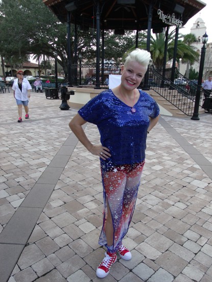 Petrina performs in red, white, & blue on eve of citizenship test
