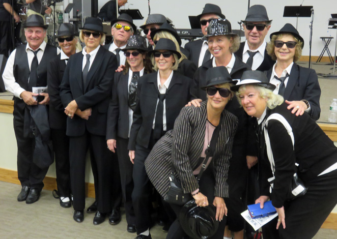 Fans dress like the Blues Brothers at concert