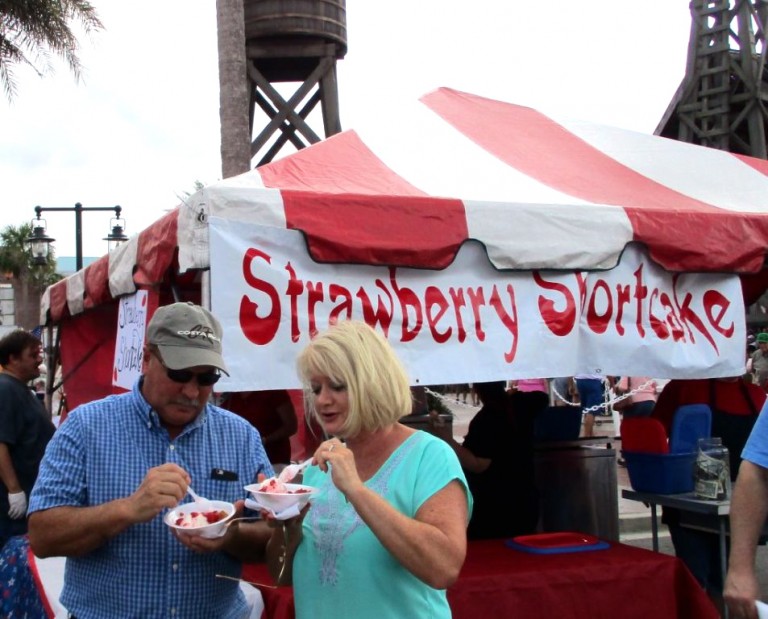 Villagers turn out for celebration of strawberries at Brownwood Paddock Square