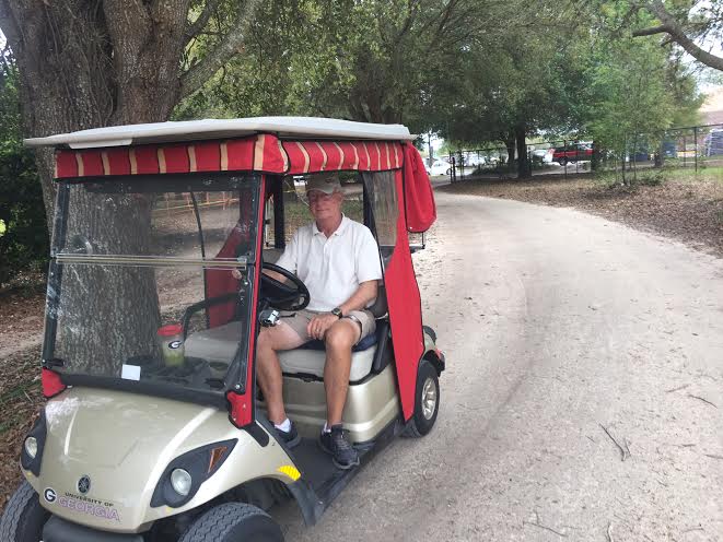 Volunteers complete work on unsanctioned golf cart path between Wal-Mart and Aldi