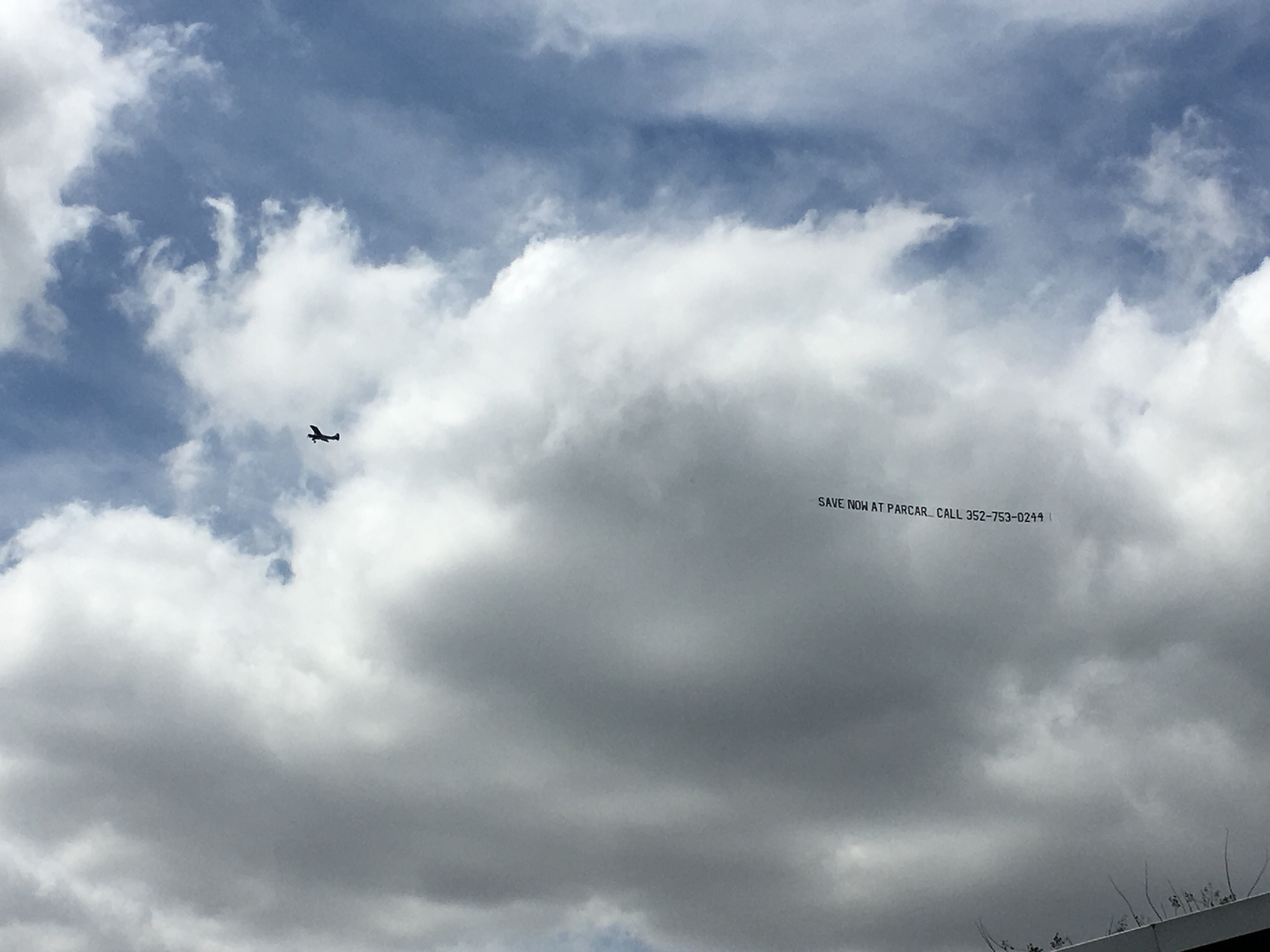 Columbia ParCar sends message via plane