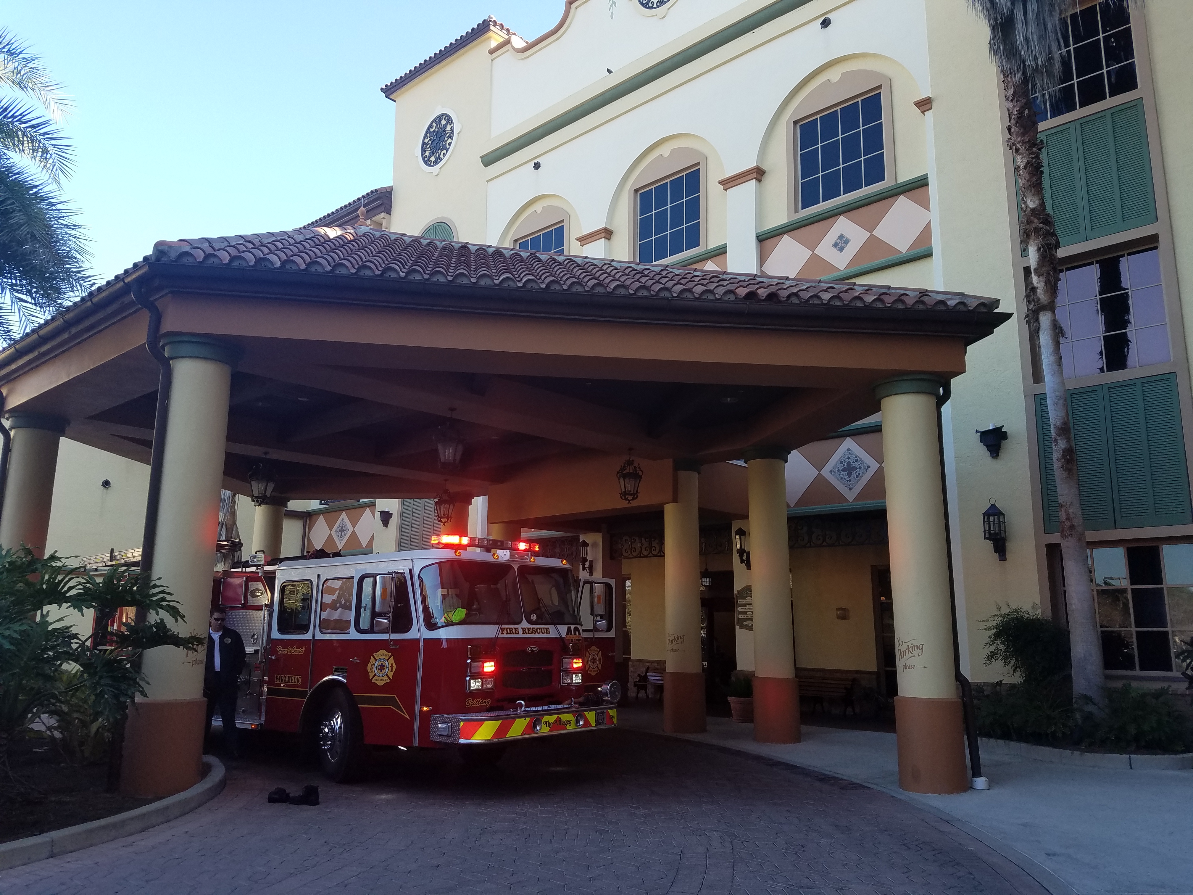 Firetruck outside of MVP Sports Club