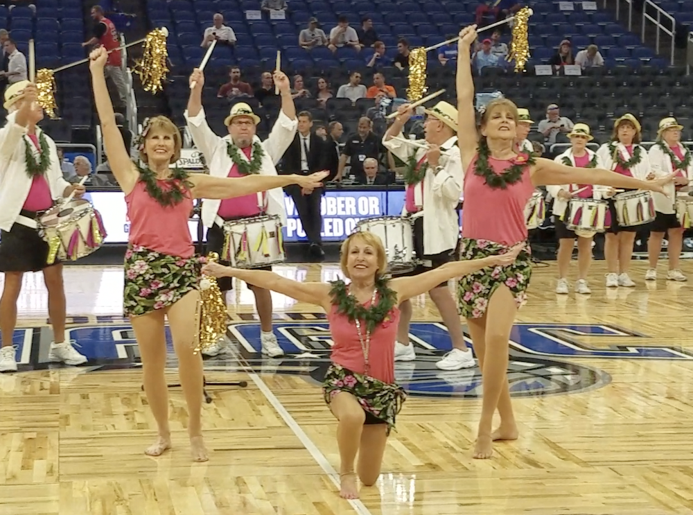 Villages Twirlers and Drum Corps at Orlando Magic pregame show