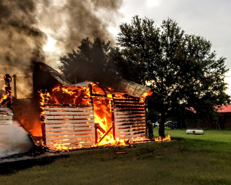 Calf dies in blaze after lightning strikes barn in Marion County