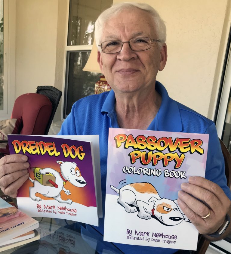 Villager who is son of Holocaust survivors creates children’s coloring book, ‘Passover Puppy’