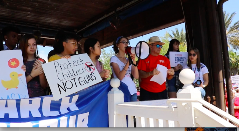 Villages Charter School students demand action in rally at Lake Sumter Landing