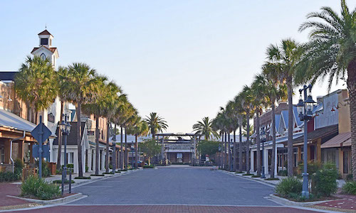 Early morning at Brownwood Paddock Square in The Villages