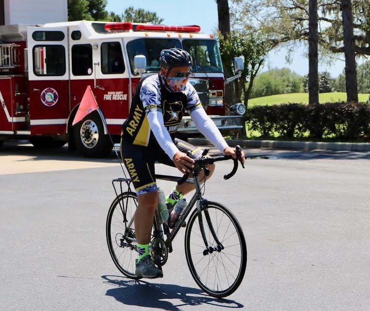 70-year-old firefighter visits The Villages as he bicycles from Key West to Canada