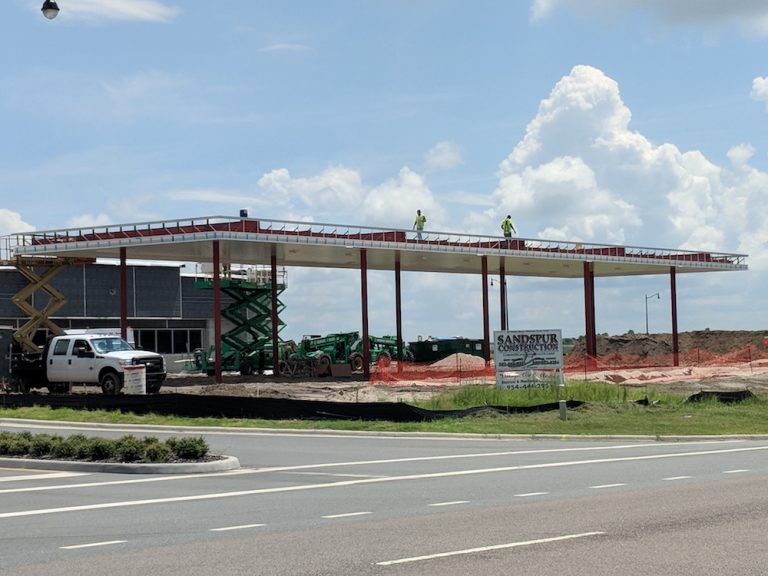 Brisk progress on Circle K at Trailwinds Village on County Road 466A in Wildwood