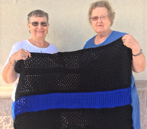 Water Oak Creative Needles group making special afghans for first-responders