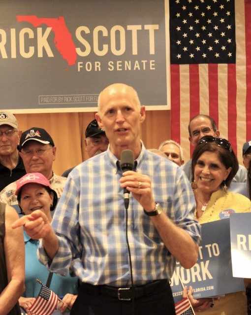 Gov. Scott’s campaign bus rolls into The Villages to build support for his U.S. Senate bid