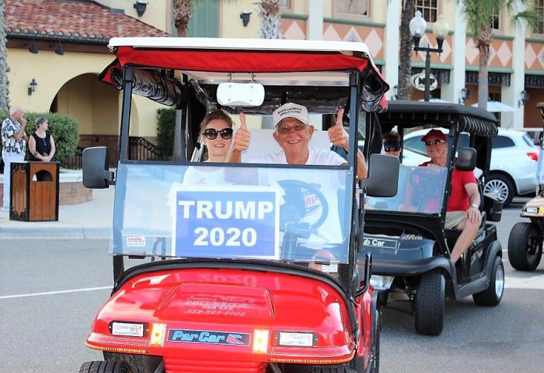 Villagers for Trump countering impeachment trial with golf cart rally to support president