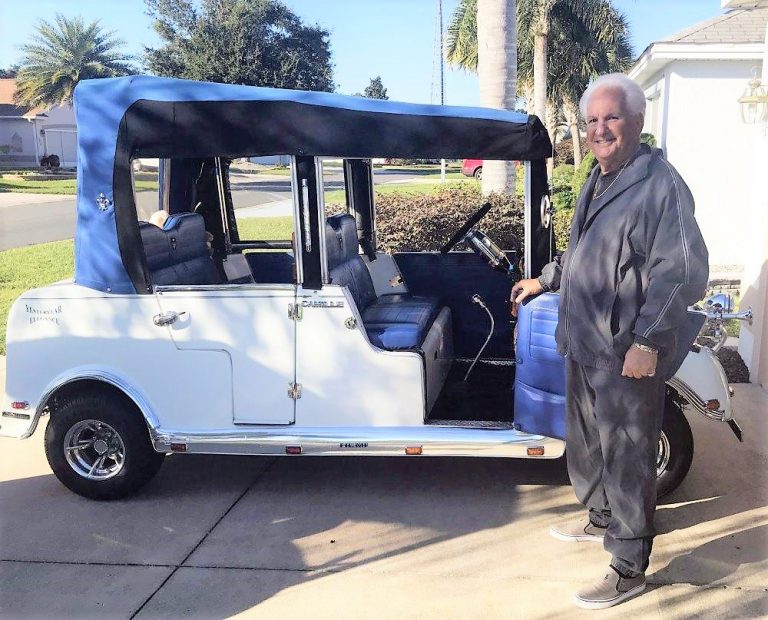Villager quite proud of his ever-changing, one-of-a-kind Yesteryear golf cart