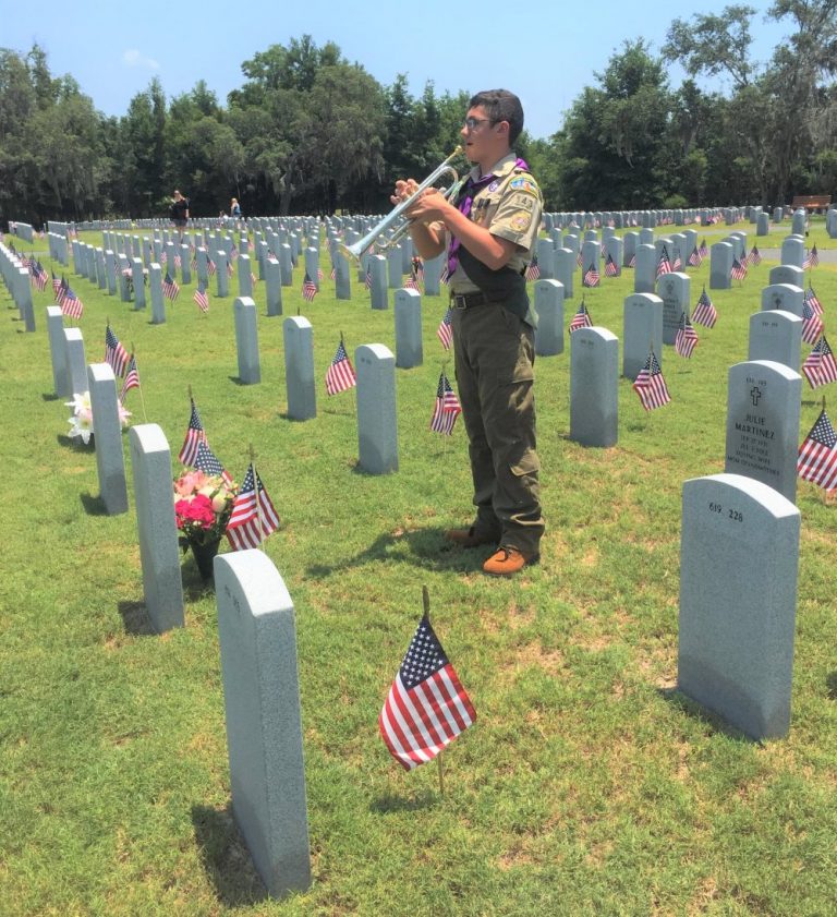 Villager’s grandson honors his dad with special tribute at Florida National Cemetery