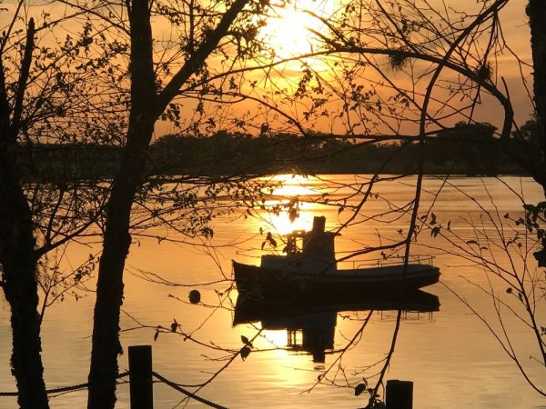 Sunset over Lake Sumter Landing.