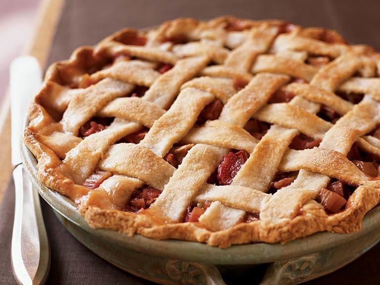 Rhubarb pie is a singular event that must be savored