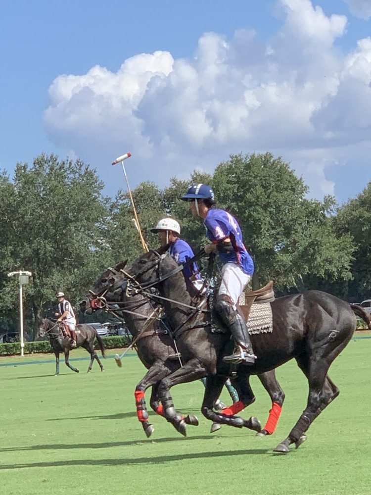 Two polo players in the Villages