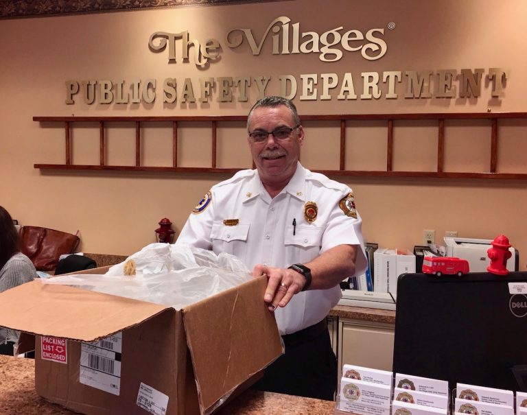 CIC donates hand sanitizers to The Villages Public Safety Department