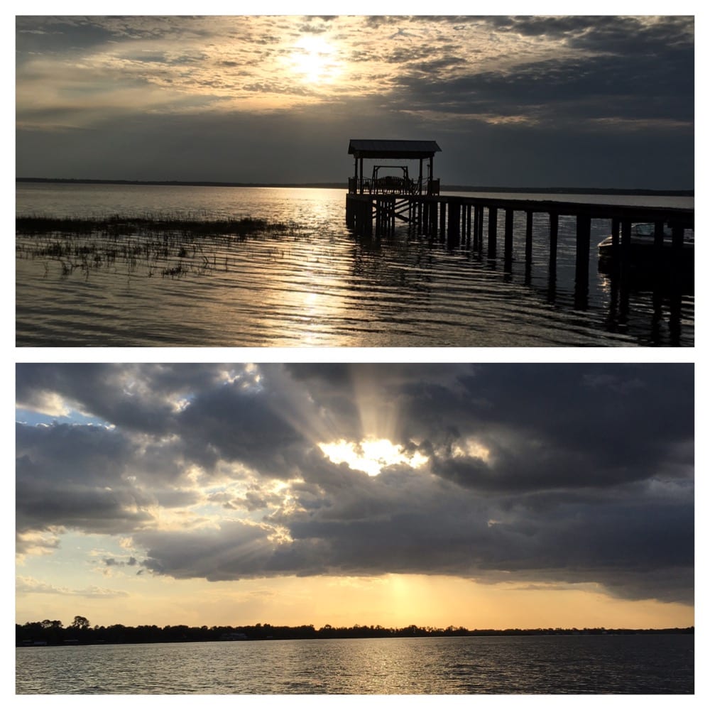 Cloudy Sunset On Big Lake Weir