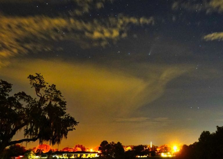Comet Neowise Over Mulberry Recreation Center