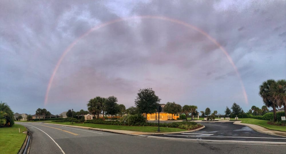 Rainbow Over The Osceola Hills Neighborhood Pool