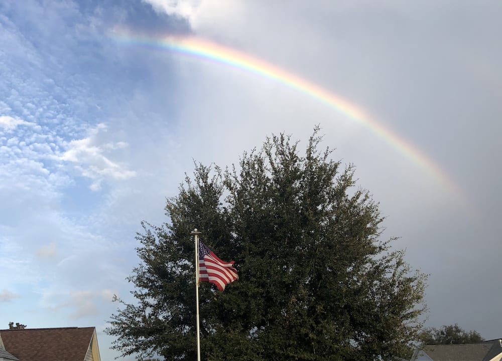 Rainbow Over Galesburg Court In The Village Of Glenbrook