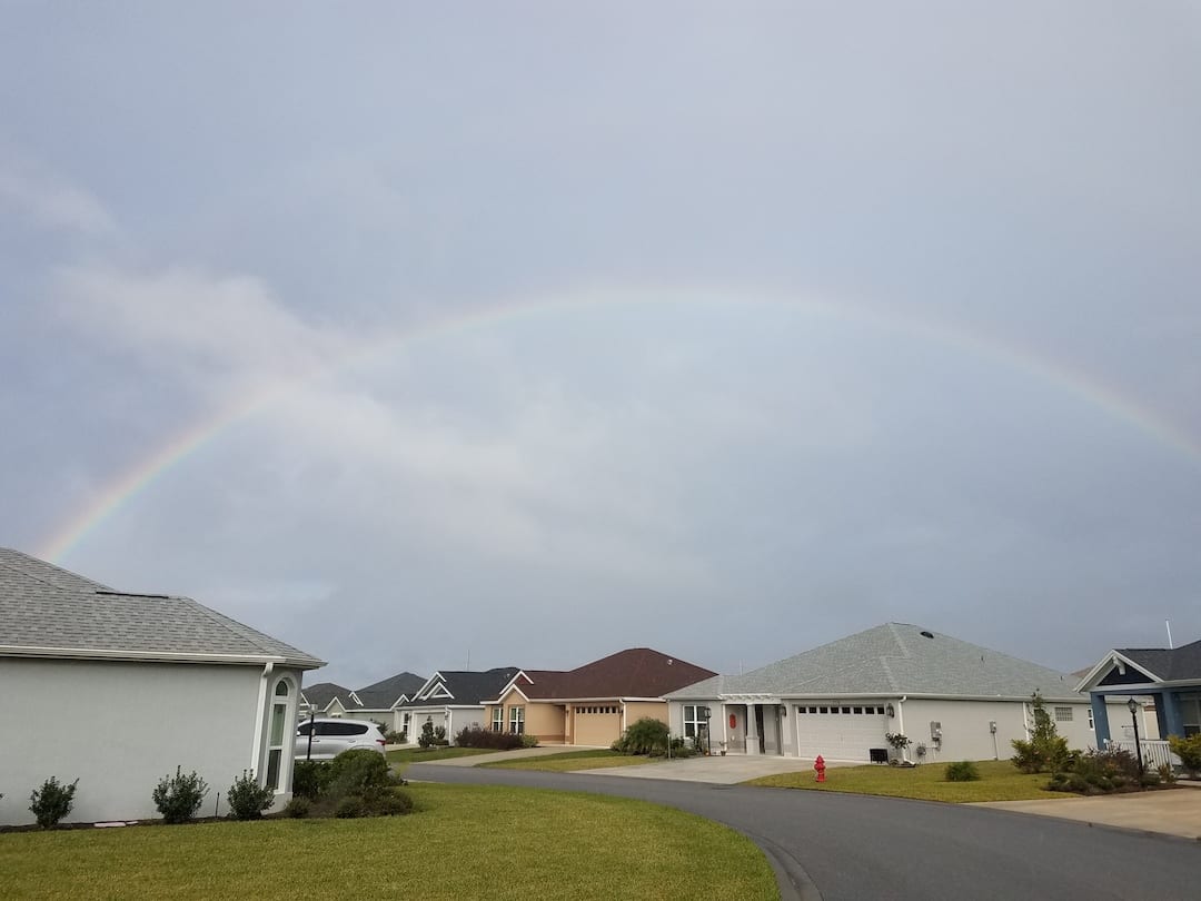 Rainbow Over Village Of Linden