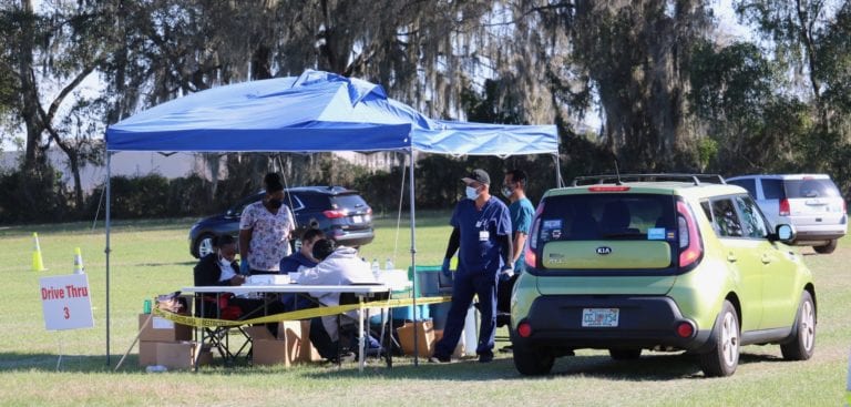 Vaccinations continue at Lake-Sumter State College as GMR looks for permanent site