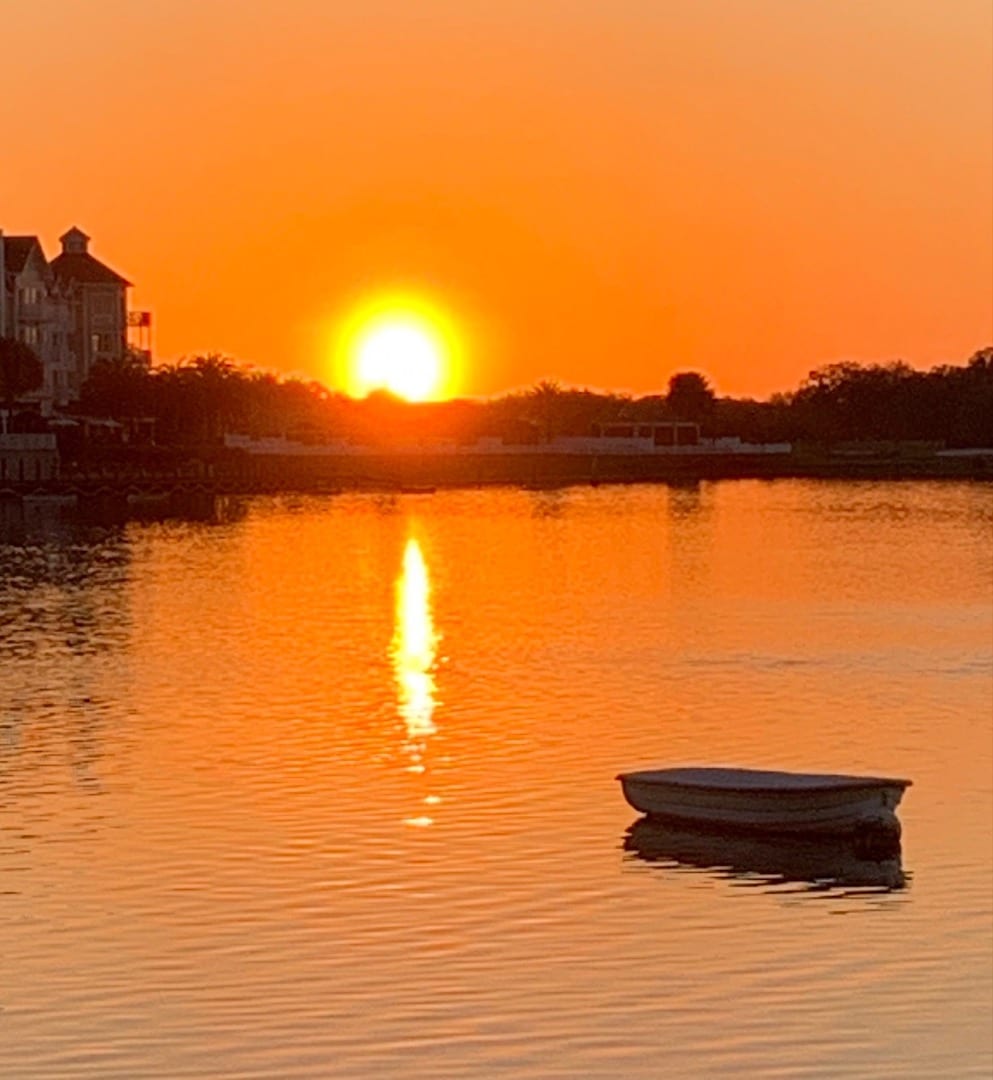 Stunning Orange Sunset At Lake Sumter Landing