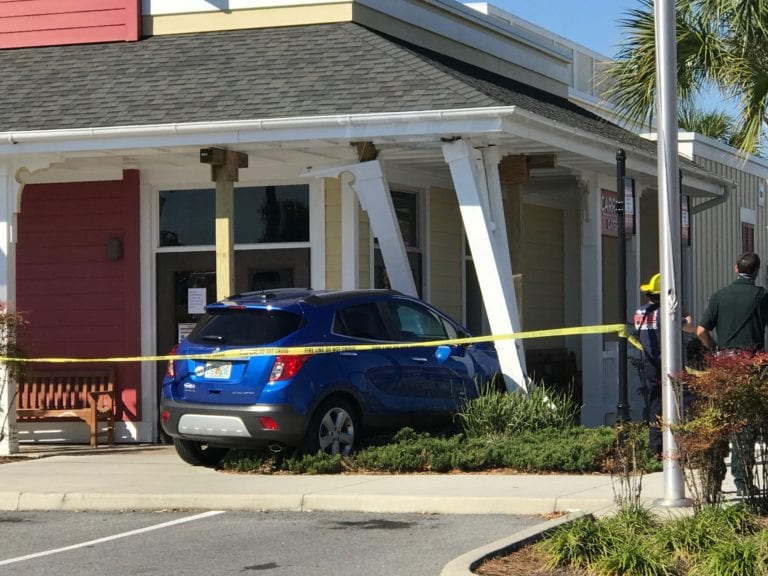 Villager hits gas pedal and crashes into Bob Evans restaurant