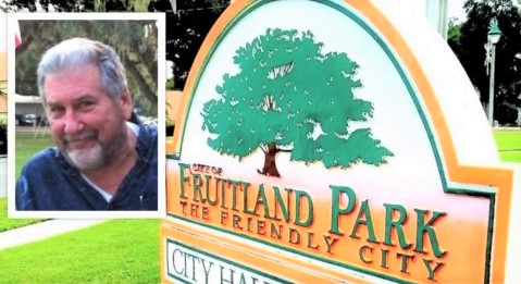 Charlie Rector and Fruitland Park sign