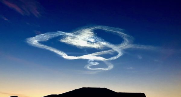 Torri Johnson also captured a photo of the vapor trail from the Falcon 9 rocket Torri Johnson also captured a photo of the vapor trail from the Falcon 9 rocket