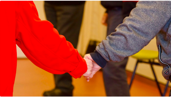 Holding hands