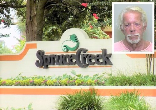 Richard Dwight Tolman and Spruce Creek South sign