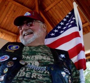 Brian Parker is the lead rider of the Patriot Guard motorcycle organization