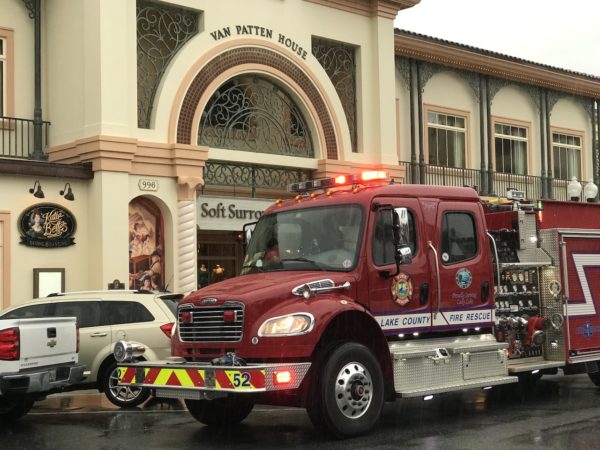 Firefighters were called Sunday evening to Spanish Springs Town Square