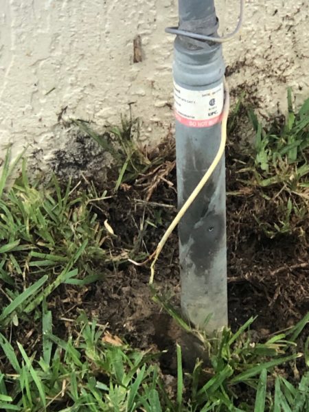 Heat melted the tracer wire that connects to the gas line