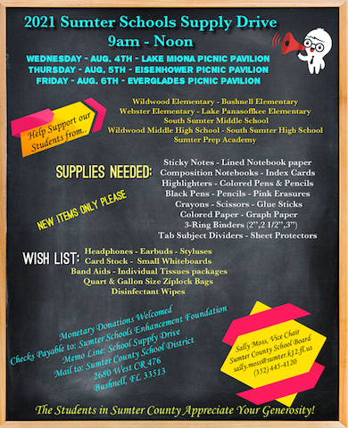 2021 Sumter Schools Supply Drive 2021 Sumter Schools Supply Drive
