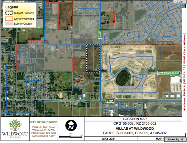 The overview of the plan for the Villas of Wildwood