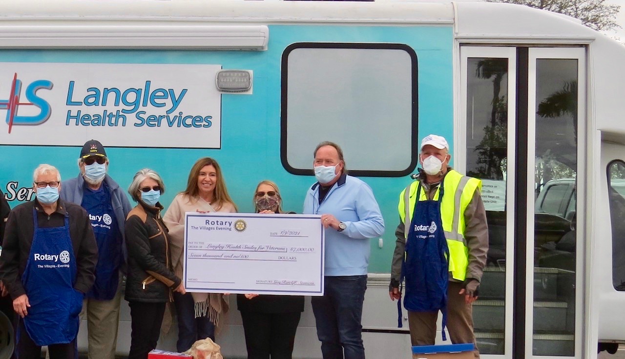 Rotarians present 7000 in donations to start helping with dentures.