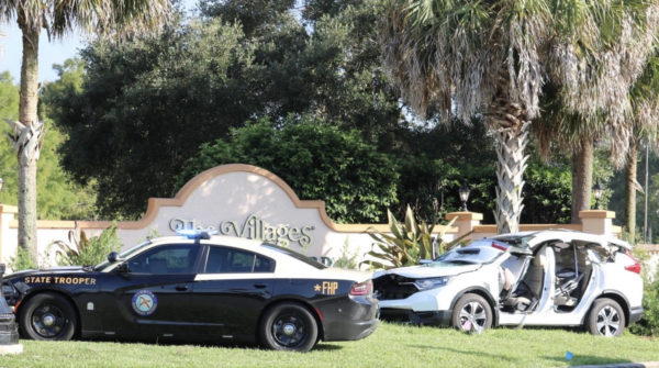 An investigator from the Florida Highway Patrol was on the scene Monday afternoon