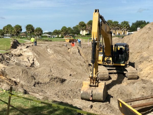 Repair work is taking place at the Pimlico Executive Golf Course.