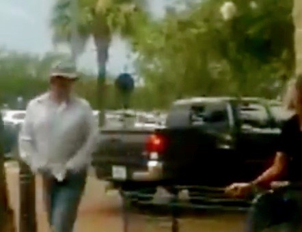 The suspect arrived and left in the pictured Toyota Tacoma truck The suspect arrived and left in the pictured Toyota Tacoma truck