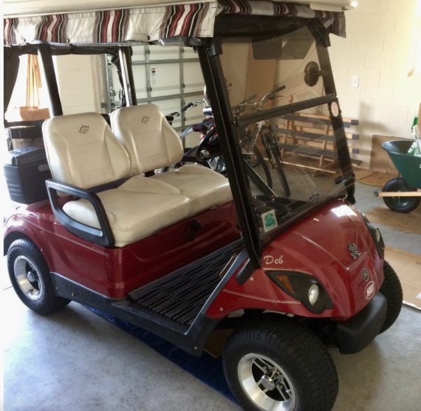 This golf cart was stolen Sunday from Public at Southern Trace Plaza in The Villages