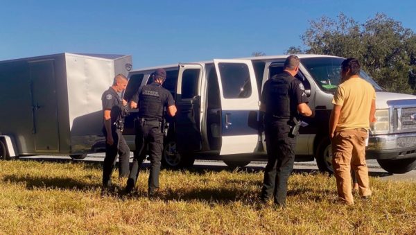 A man driving this van was arrested in Sumter County after it was determined he was hauling four illegal aliens