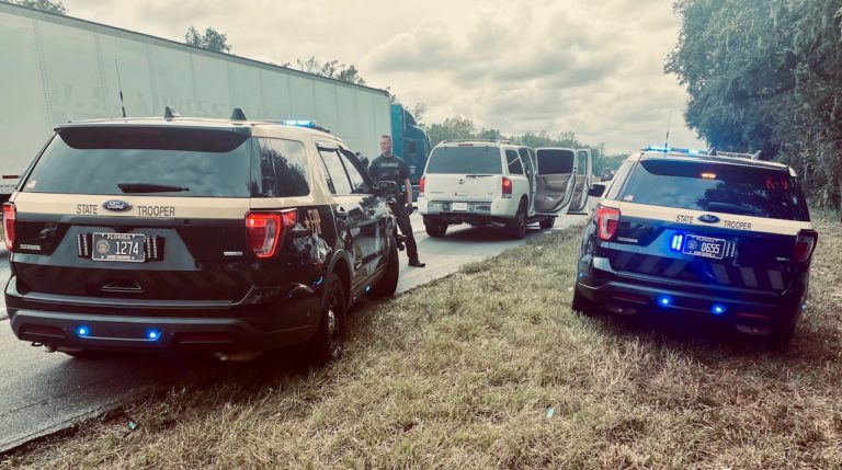 The Florida Highway Patrol arrested a man suspected of human smuggling Thursday in Sumter County