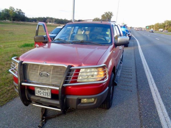 An illegal immigrant from Honduras was driving this Ford Expedition in Sumter County when he was arrested