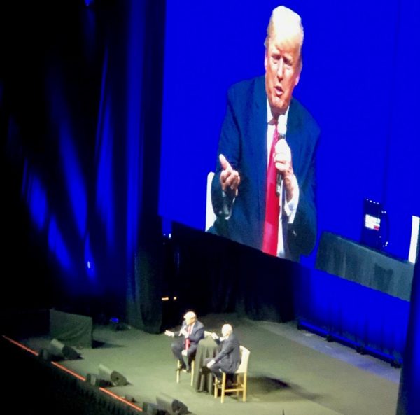 Former President Trump took the stage Sunday at the Amway Center in Orlando.