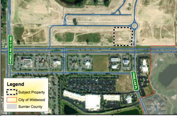 The dotted lines show the location of the new Culvers across from Pinellas Plaza.