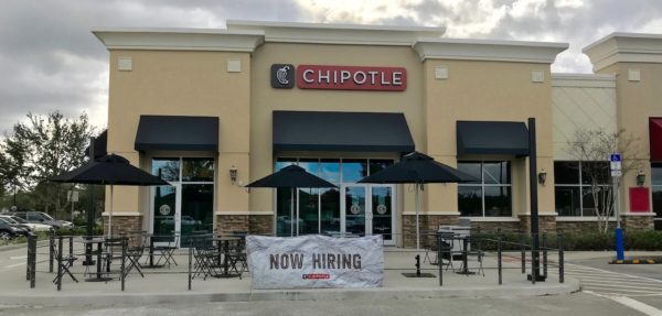 The new Chipotle restaurant is reportedly opening Wednesday